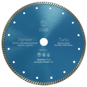 Алмазный диск Partner (бетон) ― "Элтим" Алмазные диски, станки для резки камня, виброплиты, клей для камня.